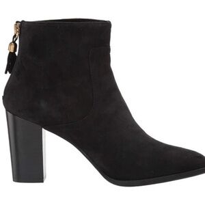 Anne Klein Women’s Niccie Suede Black Ankle Boot Size 7~NEW~